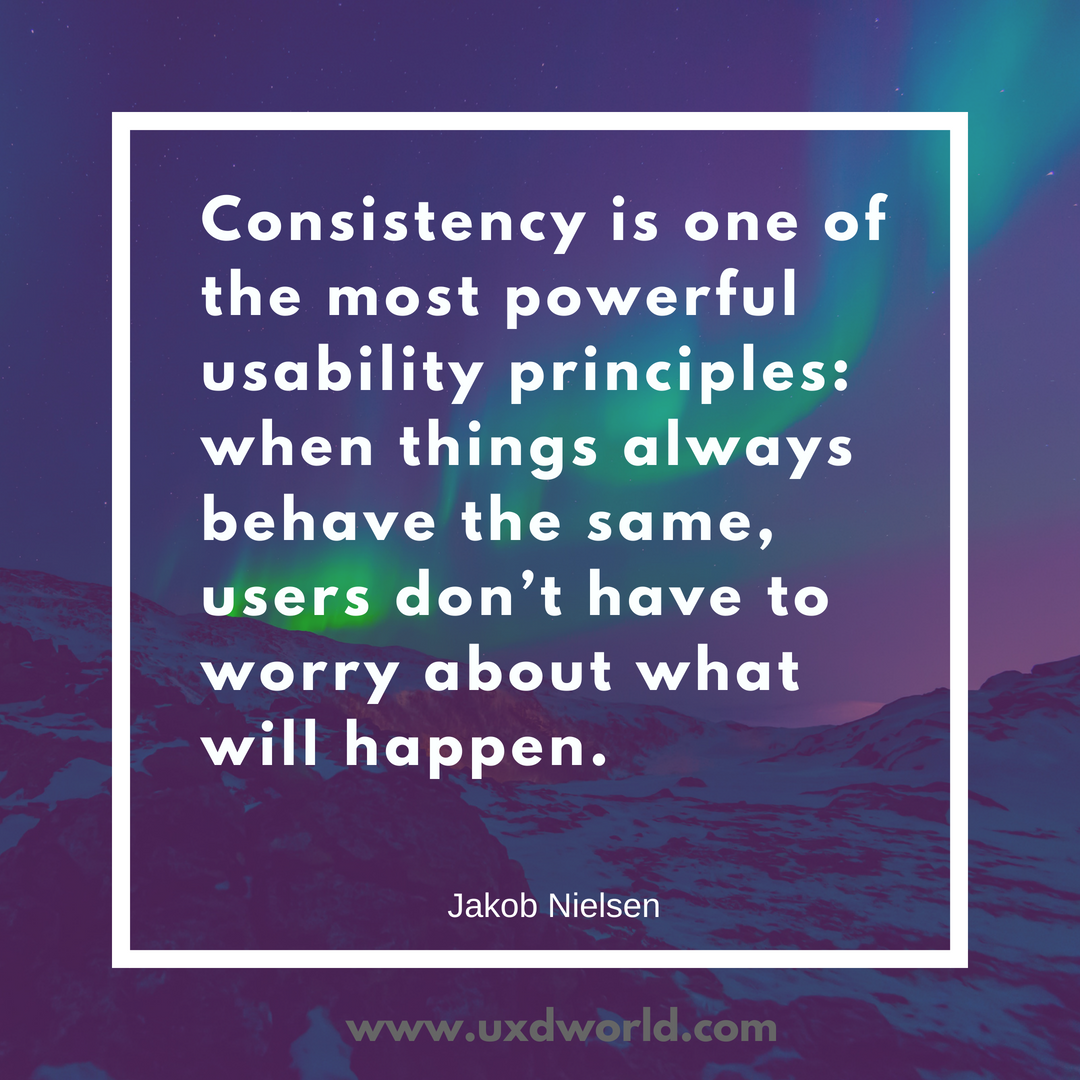 Consistency – A Key Design Principle